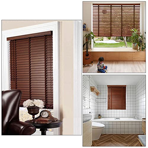 Miniatura 5 de Persianas Venecianas, Estores Horizontales De Madera Para Ventanas, Estores De Parasol Para Cocina Oficina Baño, Persianas Venecianas De Madera Real De 40-150cm De Ancho,Wxh-100x140cm 39.5 55in