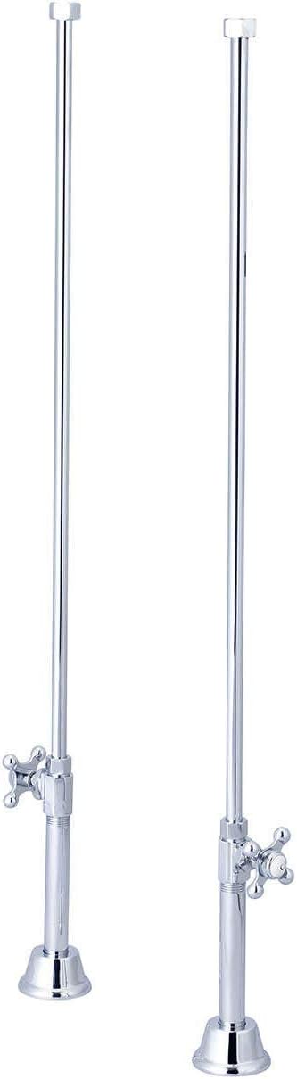 Vintage Tub & Bath Mason Hill Collection Clawfoot Tub Straight Tub Supply Lines with Shut Off Valves