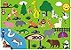 WATINC Filz Tafel Set Montessori Spielzeug Lernspielzeug Kinderspielzeug Vorschule Wilde Dschungeltiere zum Geschichtenerzählen Flanellbrett Safari-Tiere frühe Lernspielzeug Geburtstagsgeschenk