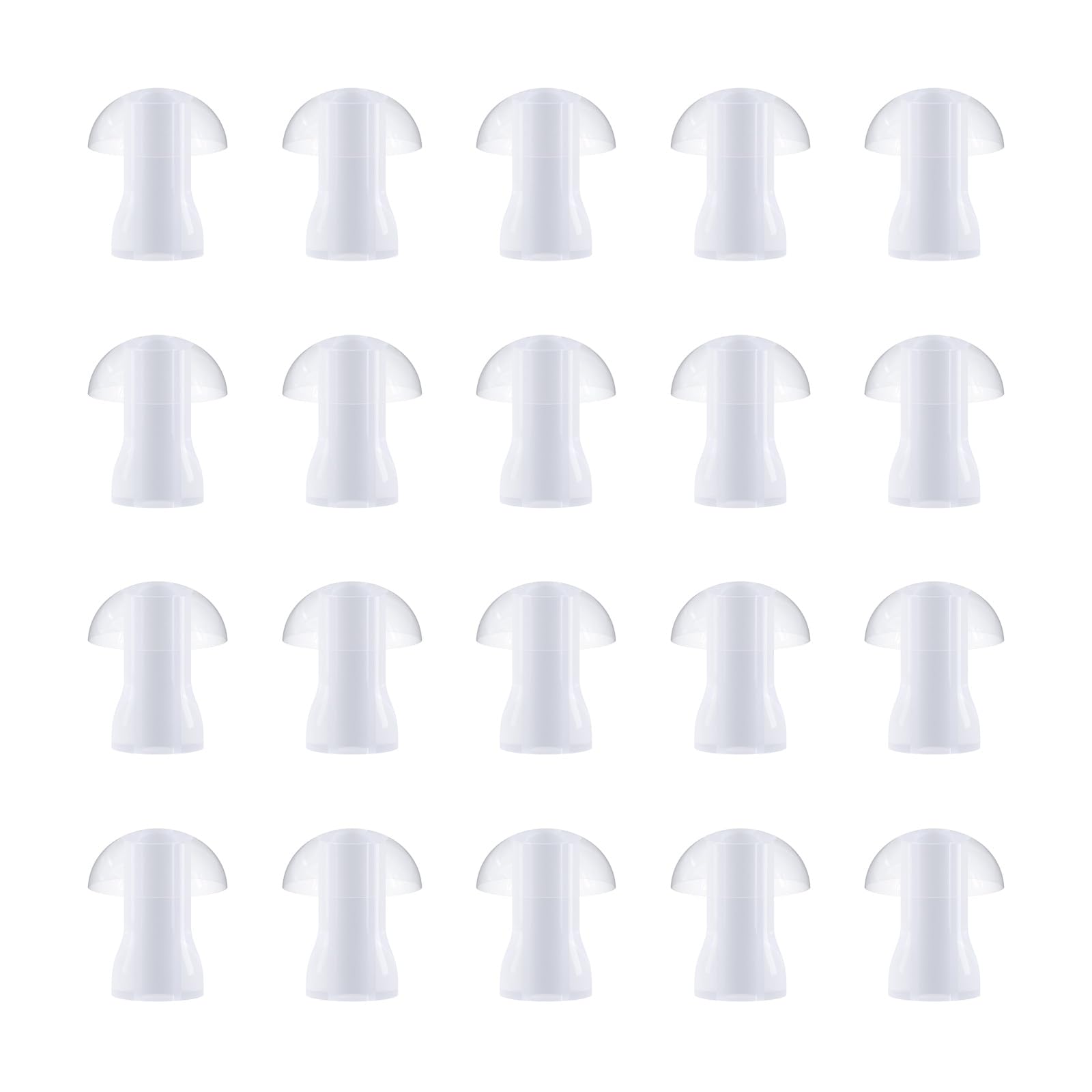 Hearing Aid Domes, Soft Silicone Mushroom Shape Earplug for BTE,ITE and Pocket Hearing Aids Ear Buds Replacement(Medium 20pcs Pack)