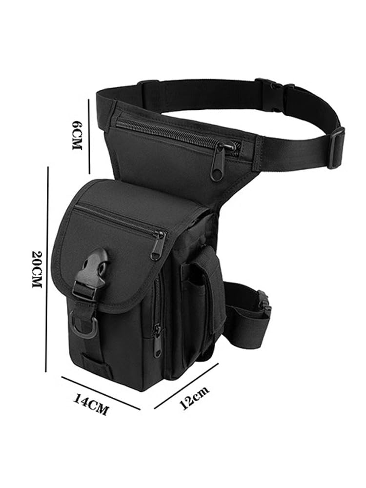 Sacoche Moto Jambe Sac de Jambe étanche en Nylon for Femmes, Sac Banane Cuisse, Taille Moto, Sport Plein air
