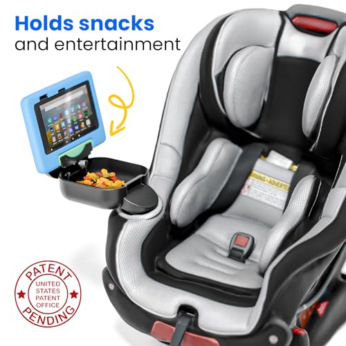 Image of Integral Kids Console for Car Seat - Upgraded Car Organizer for Kids Adjustable Tablet Mount - Car Seat Cup Holder Console with Storage Container - Roadtrip Essentials for Kids - Standard Base