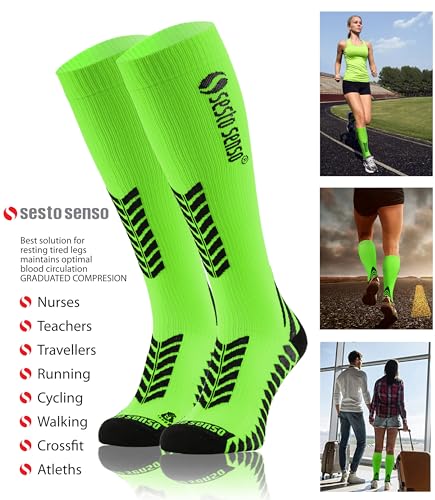 Chaussettes de compression sport anti fatigue jambes légères running pack de 3