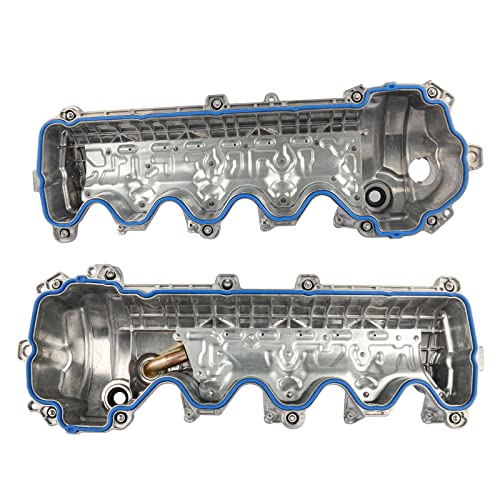 Image of Engine Valve Cover w /Gasket (Left & Right) Replacement for Ford Expedition F150 Truck F250 F350 Super Duty Mustang Lincoln Navigator 4.6L 5.4L 2004-2014 9L1Z6582C 9L1Z6582D