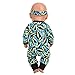 ZITA ELEMENT 2 Sets Baby Doll Clothes - Jumpsuits with 2 Headbands for 14-18 Inch Dolls