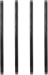 GeilSpace 3/4" x 36" Heavy Duty Grey Steel Pipe - Pre-Cut Industrial Metal Pipe for DIY Vintage Shelving & Home Decor Fittings