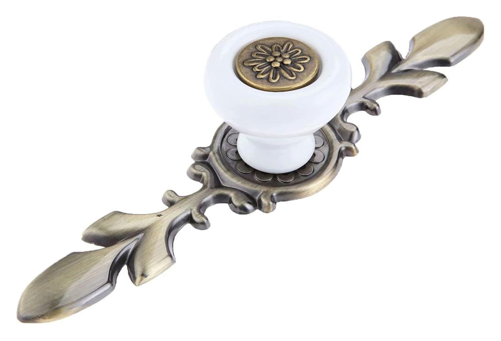 ENmrfvkz Ceramic Cupboard Drawer Handle Knobs, Ceramic Cabinet Drawer Door Knobs and Pulls Multicolor Multiple Sizes 1/7 Pcs(Wit,L)