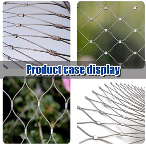 Filet de sécurité en câble d'acier inoxydable 304 durable de 1x1,8m haute résistance