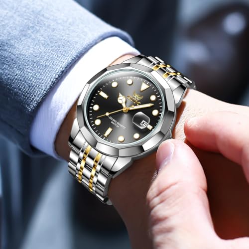 Image of OPK Watches for Men Diamond Roman Analog Mens Watches Waterproof Large Stainless Steel Men Wrist Watch Business Father Gift Watch