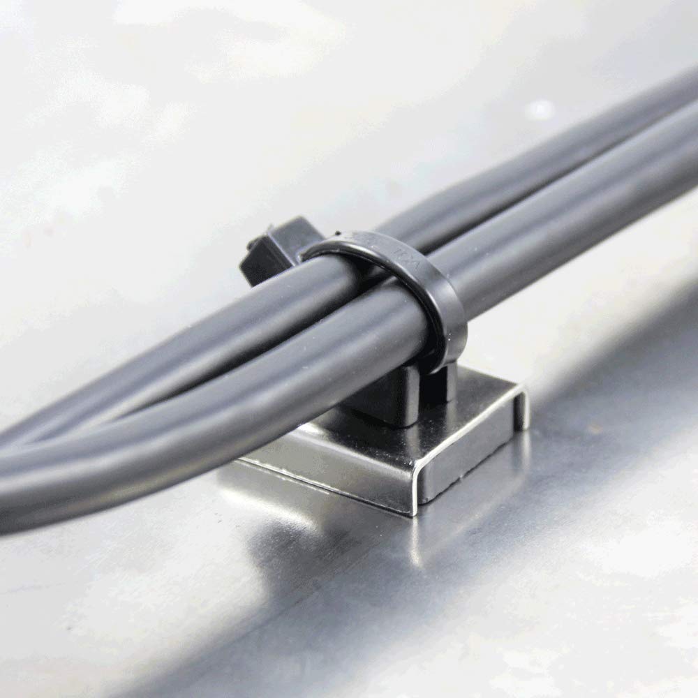Montant de Cravate de câble magnétique (Acier Inoxydable) 26 x 23 x 6,3 mm de Putain de 6,1 kg (Paquet de 10)