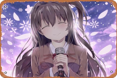 Muecddoa Shimamura Uzuki, Crying, Happy Tears, Idolmaster Cinderella Girls, Mic - 8 X 12 Inch Retro Tin Sign