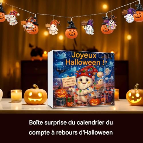 Calendrier de l'Avent pour Halloween : décor mural 2D en acrylique - 2