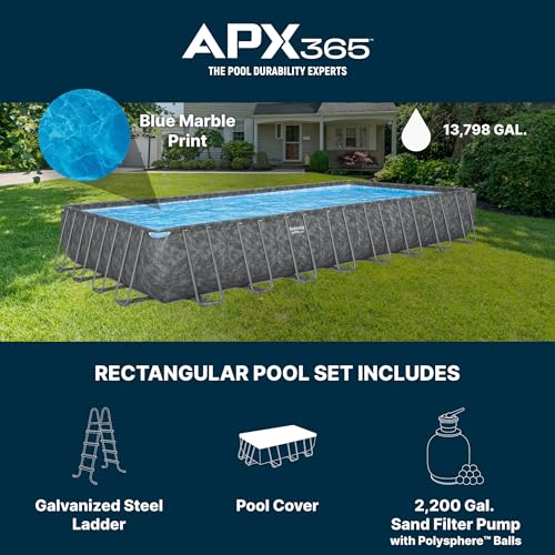 Bestway APX 365 Above Ground Pool Set with Sand Filter Pump for Summer Fun - Image 4