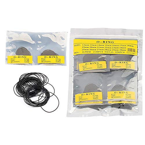 JJ. Accessory Montre Joints toriques 950 pièces/Sac Joint torique Montre boîtier arrière Couvercle inférieur Anneau étanche Montre Outil de réparation(0.5mm) Cover