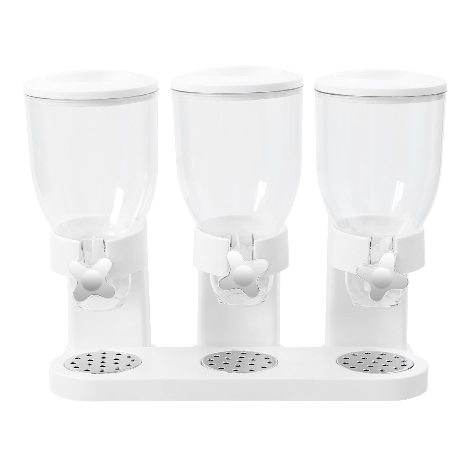 Dispensador de cereales de 3 compartimentos de 2 litros, color