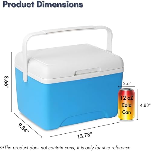 Miniatura 6 de HiGropcore Enfriador de camping de 5813 cuartos de galón - Refrigerador de retención de hielo duro - Enfriador portátil pequeño aislado