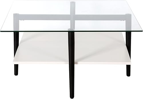 Miniatura 62 de Otto - Mesa de centro redonda de 36 pulgadas de ancho con estante MDF en latón/laca blanca Latón/blanco.,Oro/Nog,Bronce ennegrecido/mármol