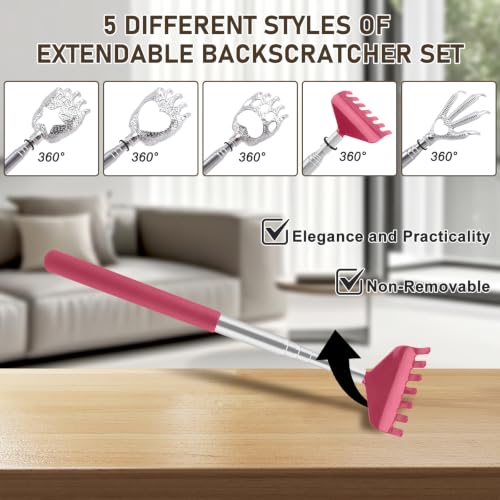 Image of SIKEMAY 5 Pack Back Scratcher, Stocking Stuffers for Men Women Adults
