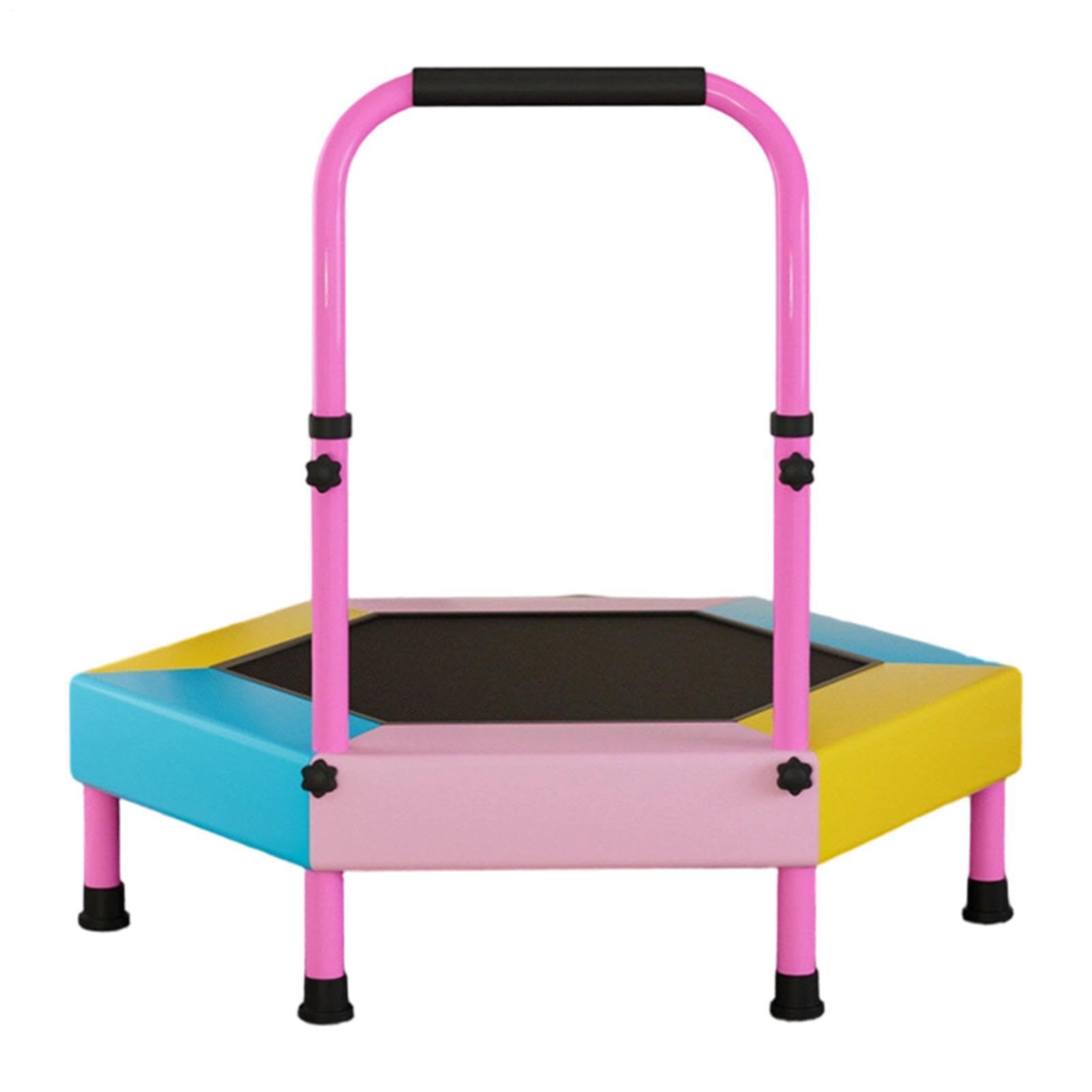 Trampolino per Bambini Attrezzatura Pieghevole da 91 cm | Trampolino da Esterno con Manico Regolabile per Parco Giochi Palestra Casa Aula Scuola Materna Cortile Prato Giardino