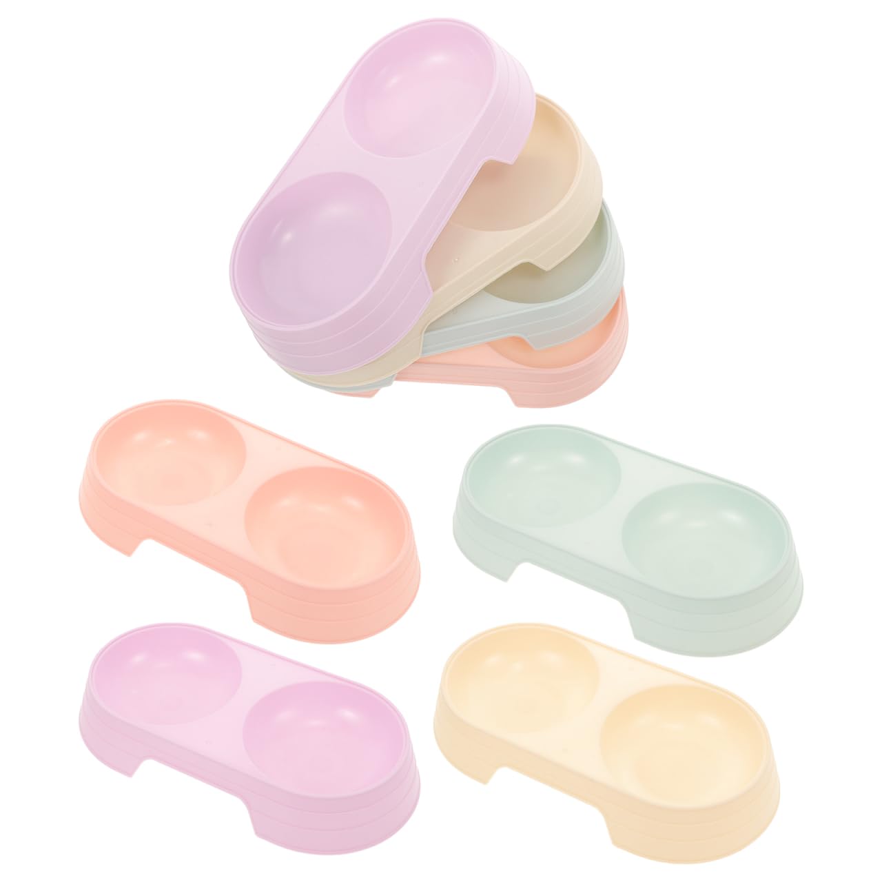 balacoo Elevated Cat Feeding Bowl Set with Anti-Tip Design Raised Pet Feeder Tray for Cats and Small Dogs Easy-Clean Skid-Resistant Food and Water