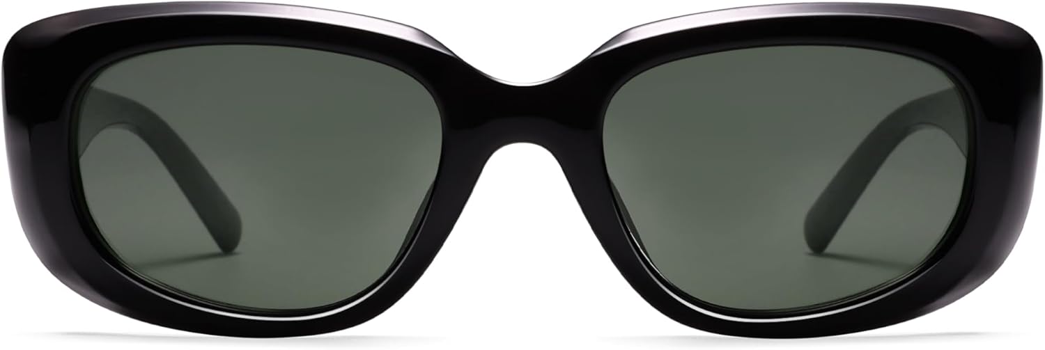 Retro Trendy Wrap Rectangle Sunglasses for Womens Fashion UV400 Vintage Shades AP3734 - Image 4