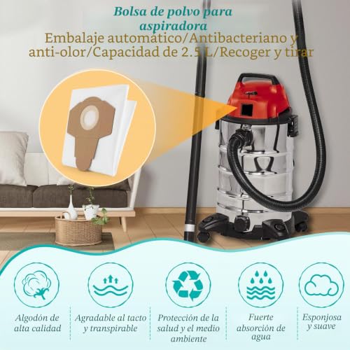 Miniatura 3 de 6 Pack Para Einhell Tc-Vc 1930 Sa Sac Bolsas De Polvo Para Einhelltc-Vc 2230 Sa Sac Bolsas De Aspiradora Replacement Repuesto