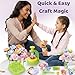 TOMLEON Fabric Flower Bouquet Craft Kit for Girls Ages 3+ – Create Reusable Fabric Flowers with Press Tool & Stems – Endless DIY Bouquets – No Glue, No Sewing – Perfect Creative Gift for Kids