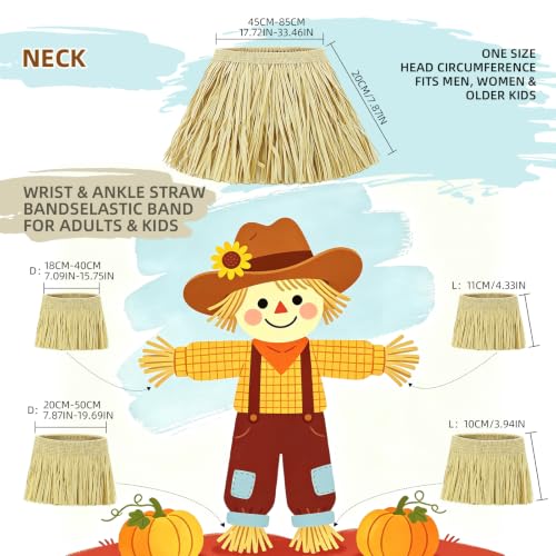 SWIMMORY Scarecrow Costume Women Men Adult，Accessories Set for Halloween - image 2