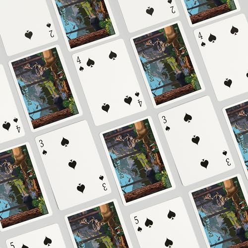 Baraja de cartas Póker tamaño estándar, 52 cartas miniatura 4