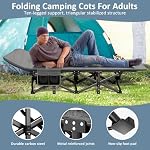 Mopaicot Camping Cot, Folding Bed for Adults with Mattress and Pillow - Image 6