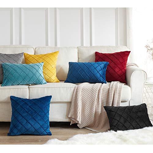 Beben Pack Of 2 Velvet Throw Pillows Sofa Decorative Throw Pillow Covers 18X18 Soft Solid Cushion Case For Bedroom Car Outdoors #TOP5