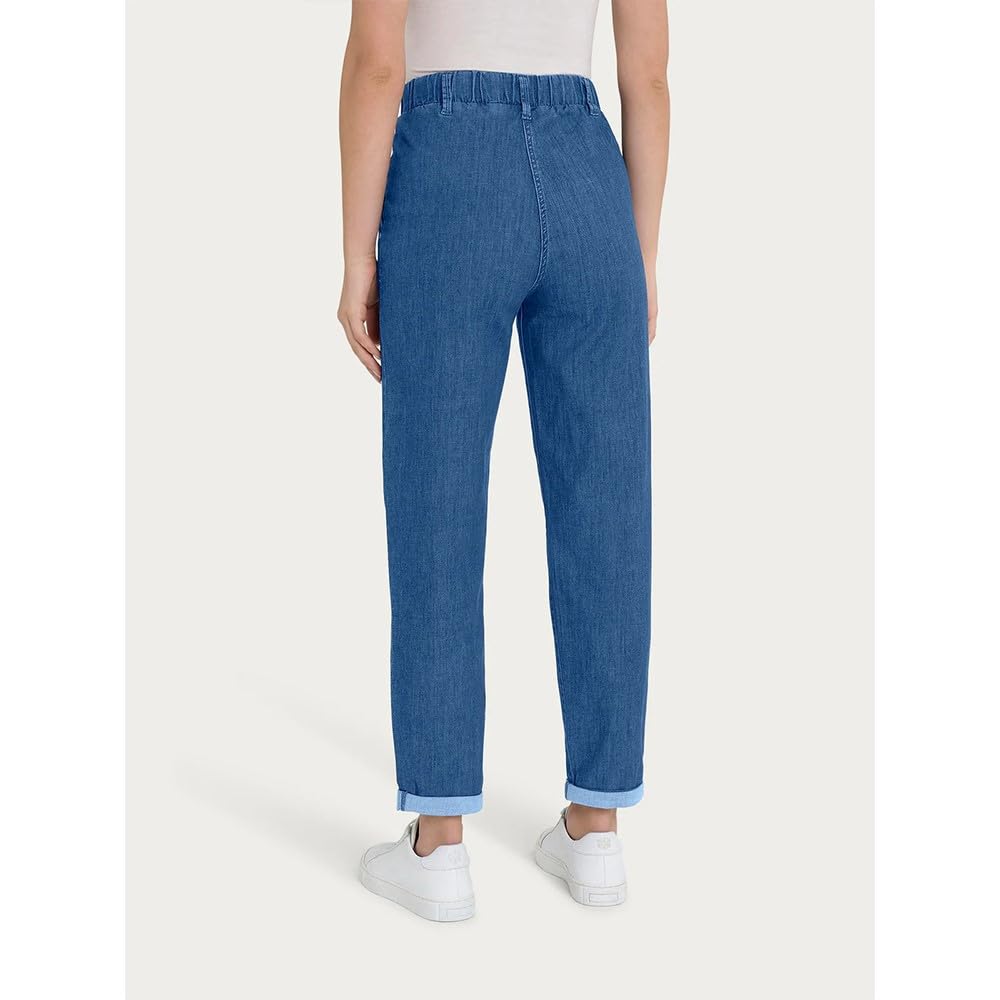 RAGNO Jeans a Carota con Tasche P-E in Light Denim dn18p7