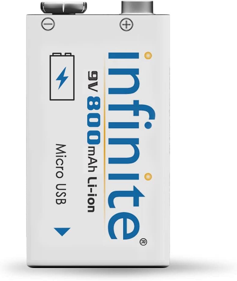 ENVIE® Infinite 9V 800 maH Li-ion Rechargeable Battery ERB 9V MU