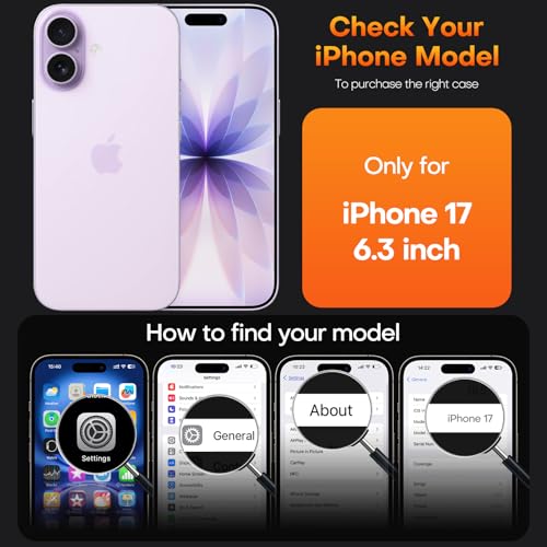 Image of TAURI for iPhone 17 Case, Compatible with MagSafe, Clear | with Screen Protector, Not-Yellowing Military-Grade Protection, Shockproof Slim Magnetic Case for iPhone 17