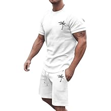Alalaso Mens Short Sets 2 Piece Outfits Shirt Fashion Summer Tracksuits Casual Set Short Sleeve and Shorts Set for Men 2024