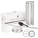 Cold Brew Coffee Filter for DIY Cold Brew Coffee Kit, (Just add a Mason Jar) Includes Stainless Steel Filter, Coffee Scoop, and Stainless Steel Straw with Custom Lid | Fits 2 Quart Mason