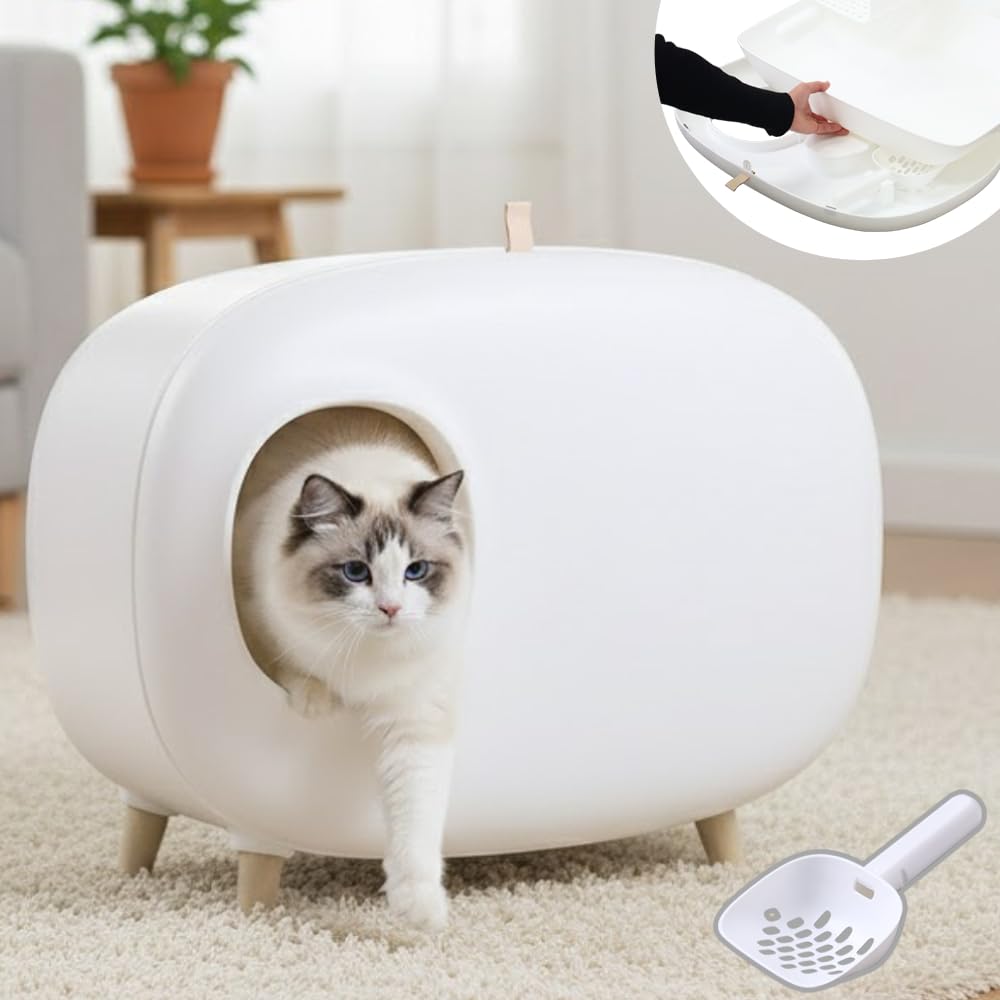 Amazon | 猫トイレ ドーム型 大型 スコップ付き フルカバー ネコトイレ Amazon | 猫トイレ ドーム型 大型 スコップ付き フルカバー ネコトイレ
