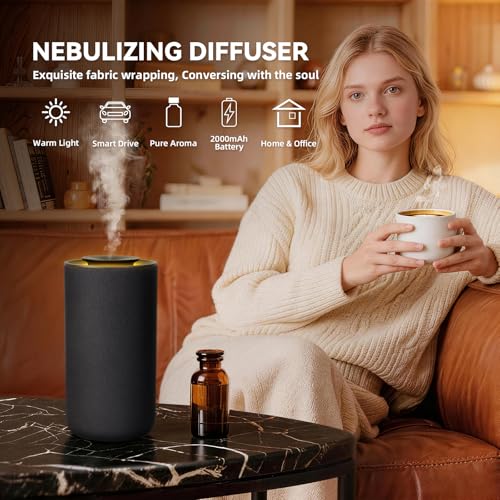 Waterless Essential Oil Diffuser for Home & Car,Fabric Covered - image 7