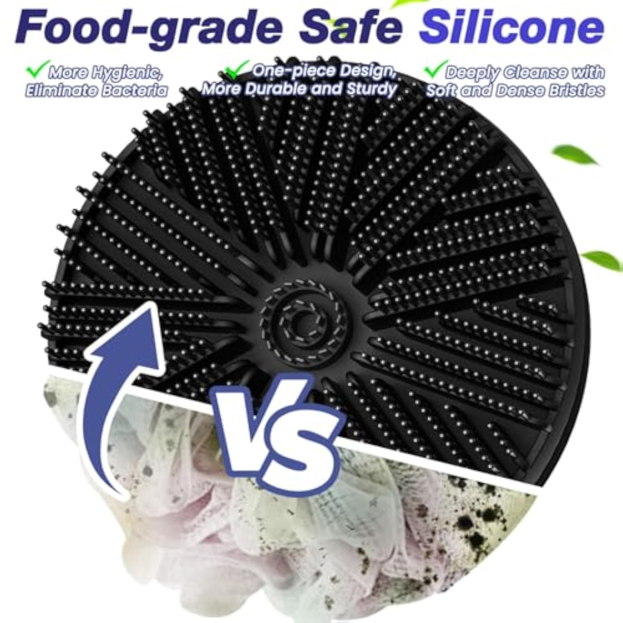 Silicone Back Scrubber & Soft Bath Glove Set 4 PCS