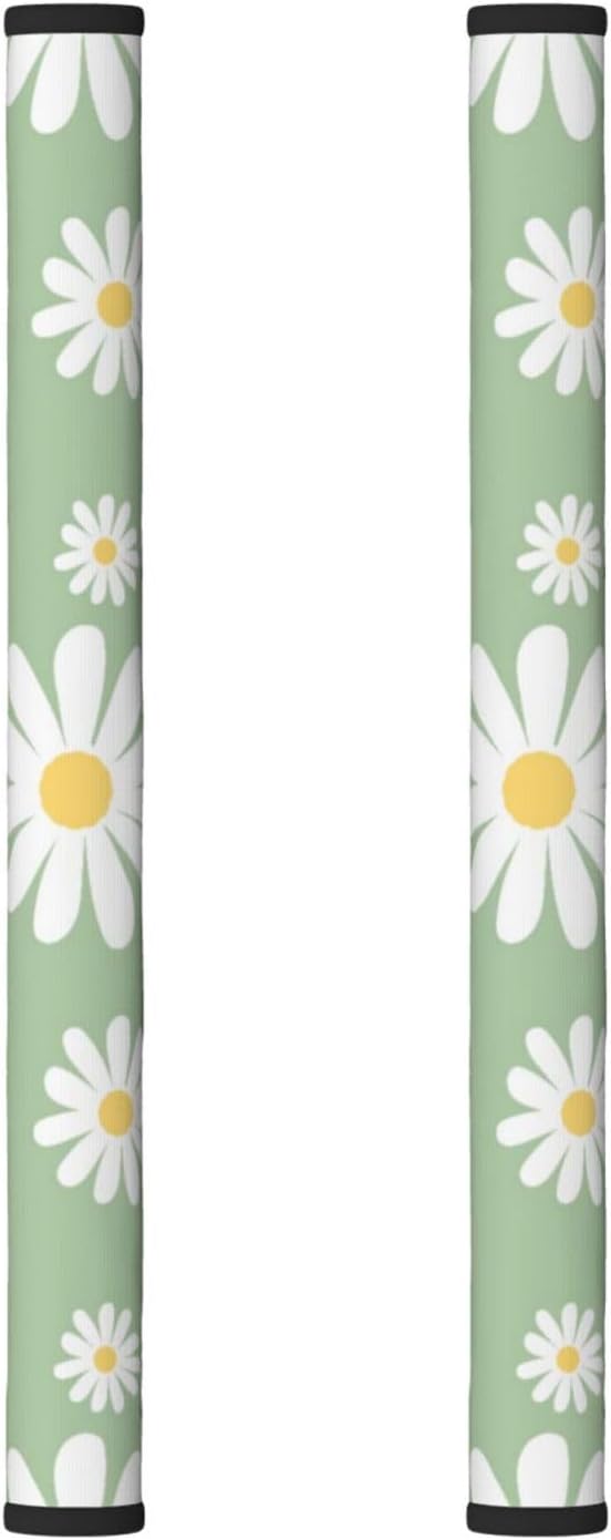Chamomile Flower Refrigerator Door Handle Covers Set of 2 Washable Kitchen Appliance Handle Covers Protector for Fridge Microwave Stove Oven Dishwasher