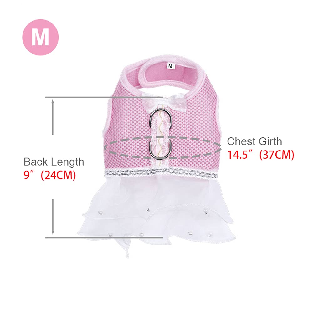 Leconpet - Arnés de Malla para Perros pequeños y medianos, Transpirable, cómoda Falda de arnés, Vestido de arnés para Perro