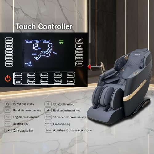 RoboTouch Store RoboTouch MaxVibe Full Body Massage Chair, Gray - Image 6