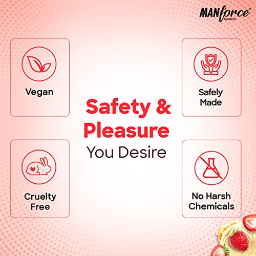 Manforce Cocktail Strawberry & Vanilla Extra Dotted & Flavoured Condoms | 10 pcs | Lubricated Latex Condoms | For Her Enhanced Pleasure | India’s... - Image 6