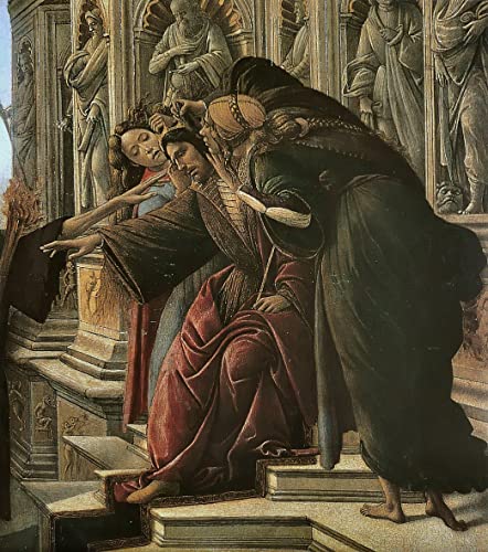 Lienzo de La calumnia de Apeles por Botticelli, mural decorativo de 60x90cm