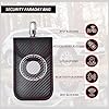 KAV Faraday Car Key Fob Protector Pouch Bag- Carbon Fiber Compact Signal Blocking Pouch for Car Key Wallets - RFID Blocking, Anti-Theft Protection (Pack of 3) #3