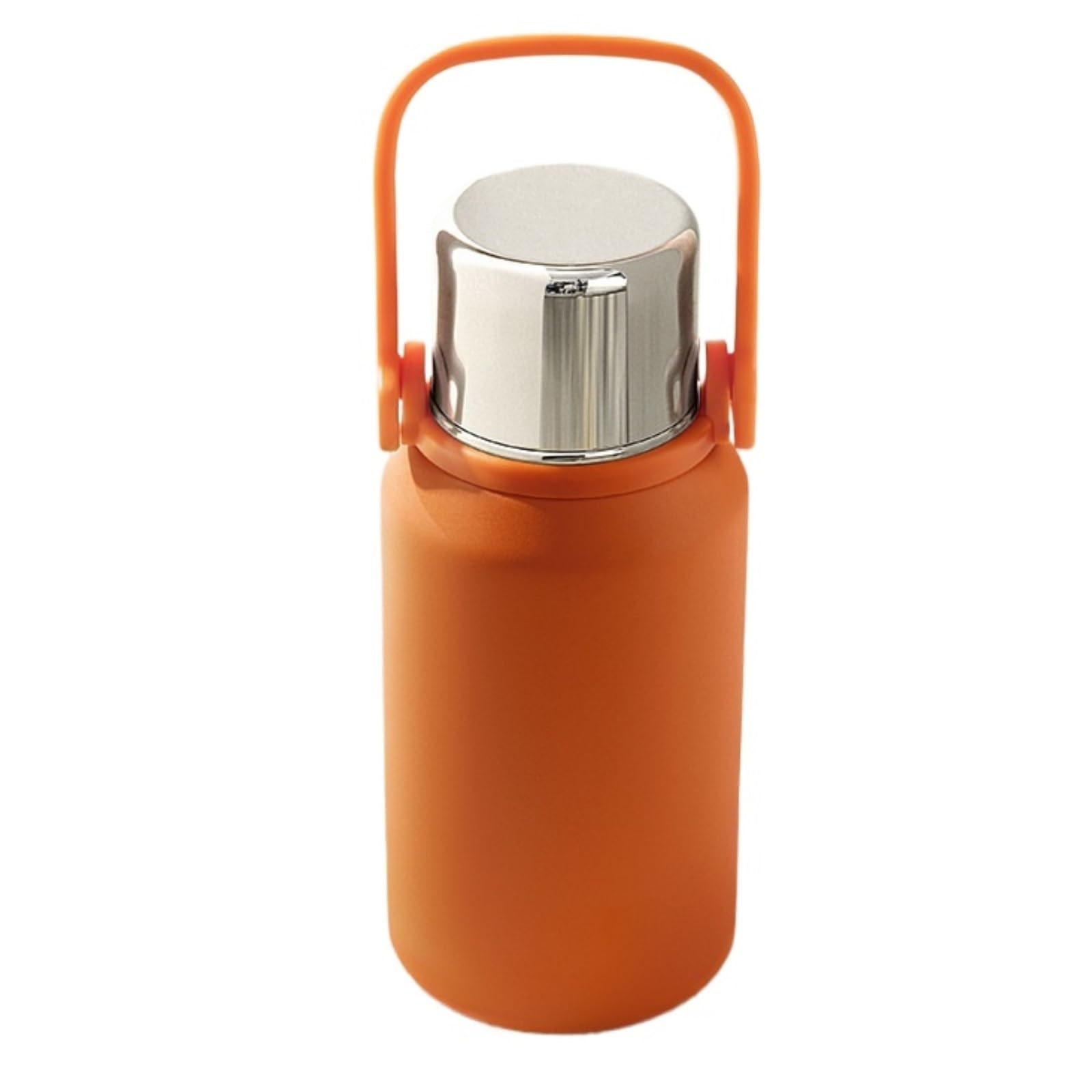 Isolierflasche Edelstahl Isolierte Wasser Tasse Große Kapazität Tee Trennung Wärmflasche Outdoor Tragbare Wasser Flasche(Orange,800ml)