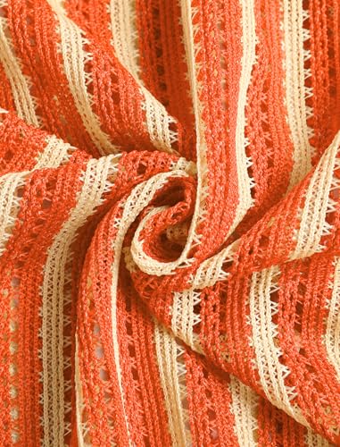 Image of ZAFUL Womens Beach Cover Up Pants Sexy Crochet Drawstring Elastic Boho Swimsuit Cover Up Long Pants Beach Wear