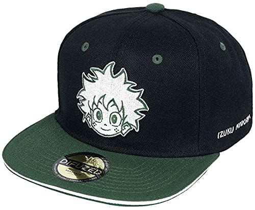 Casquette MHA My Hero Academia snapback verte 58cm, cadeau idéal pour ado