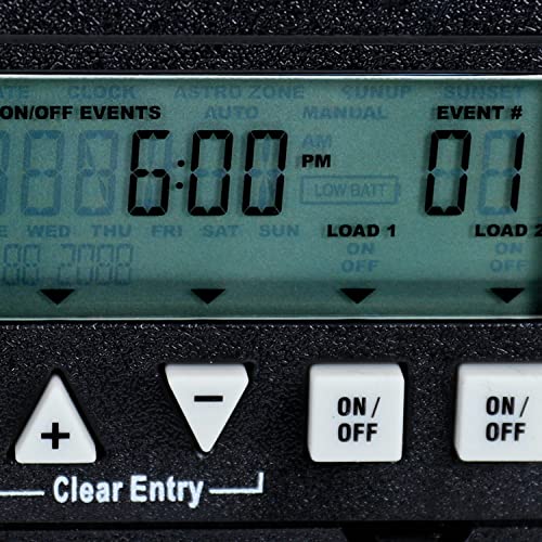 Intermatic Et1125C 24-Hour 30-Amp Electronic Time Switch, 120-277 Vac, Nema 1, 2-Circuit/30-Amp Rating , Gray #TOP3