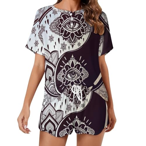 Pyjama court femme ultra respirant vêtement de nuit d'été